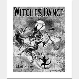 WITCHES DANCE B&W Posters and Art